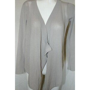 Giordano Ladies Womens Open Front Lightweight Gray Cardigan Wrap Sweater Size 2